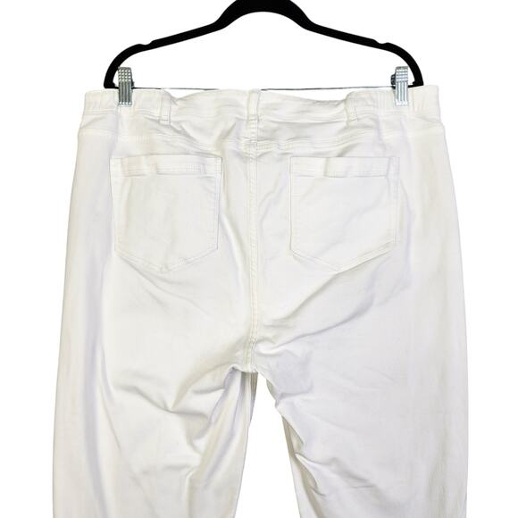 J Jill Womens Authentic Fit Cropped Jeans Plus Size 16 White Denim Raw Hem Soft - Picture 7 of 15